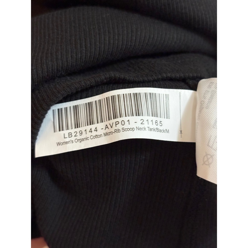 Quince Tank Top Womens M Black Organic Cotton Micro-Rib Scoop Neck Tank NWT - Picture 5 of 5